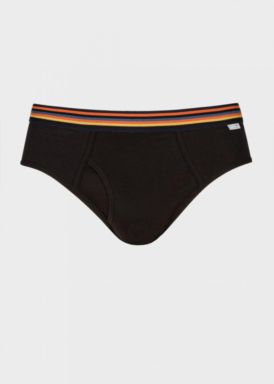 Underwear & Nightwear Black - Paul Smith Briefs With 'Artist Stripe